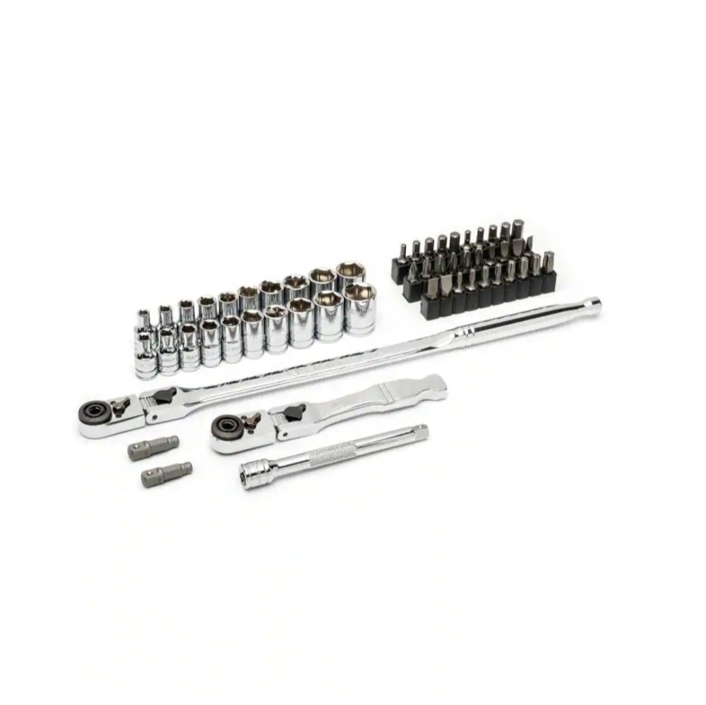 1/4 in. Drive 6-Point SAE/Metric Slim Flex-Head Ratchet 1/4 in. Drive 6-Point SAE/Metric Slim Flex-Head Ratchet